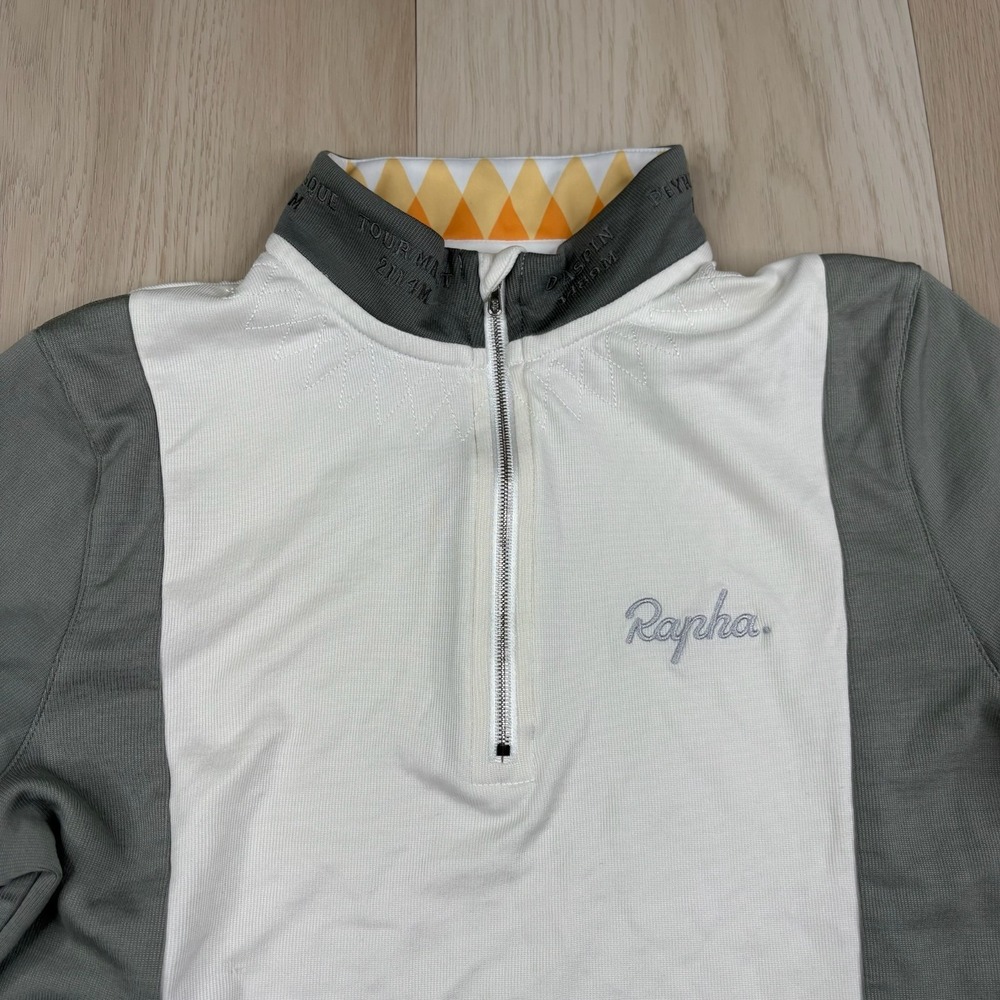 Rapha Womens White Gray Merino Wool Circle of Death Cycling Jersey Size M - Picture 6 of 15